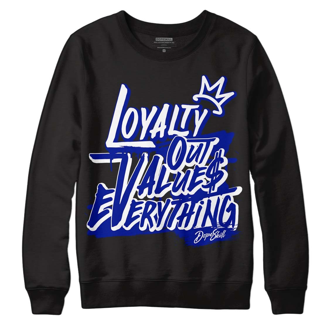 Racer Blue White Dunk Low DopeSkill Sweatshirt LOVE Graphic