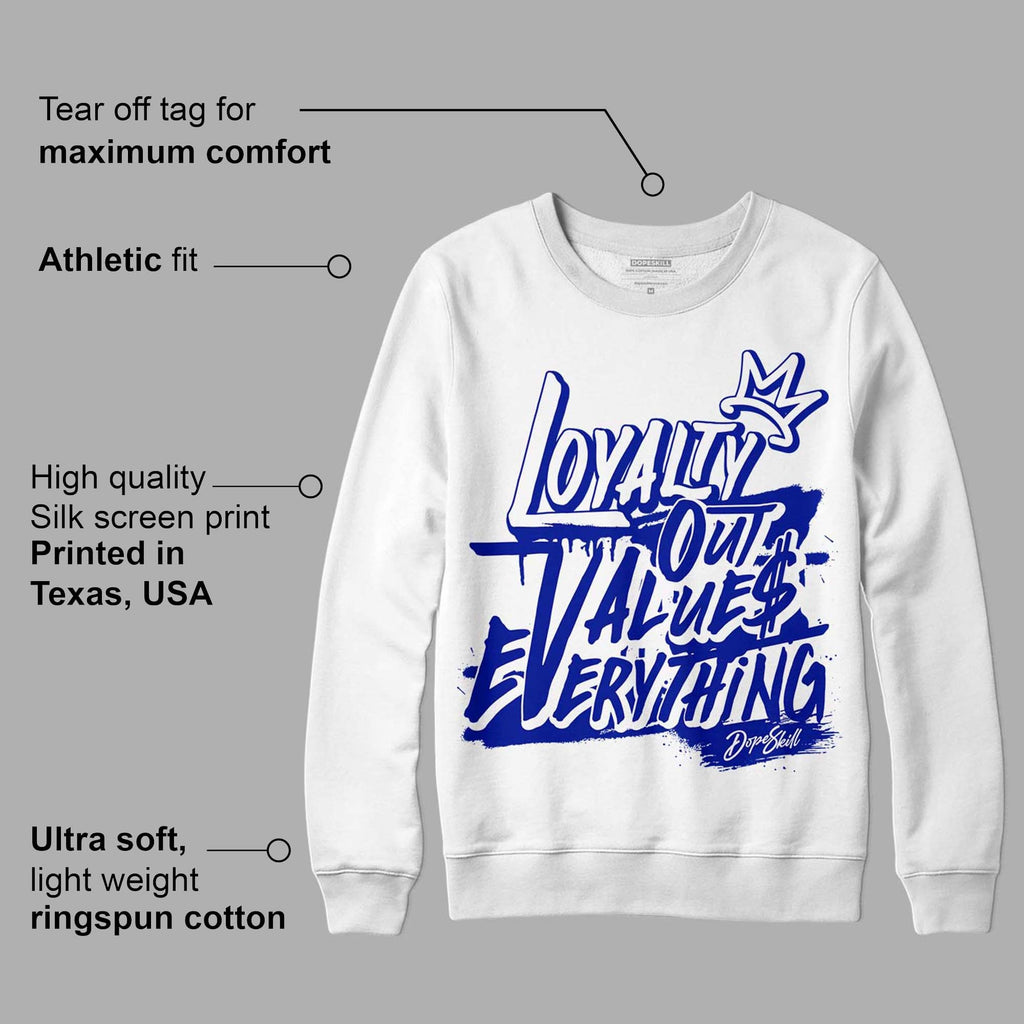 Racer Blue White Dunk Low DopeSkill Sweatshirt LOVE Graphic