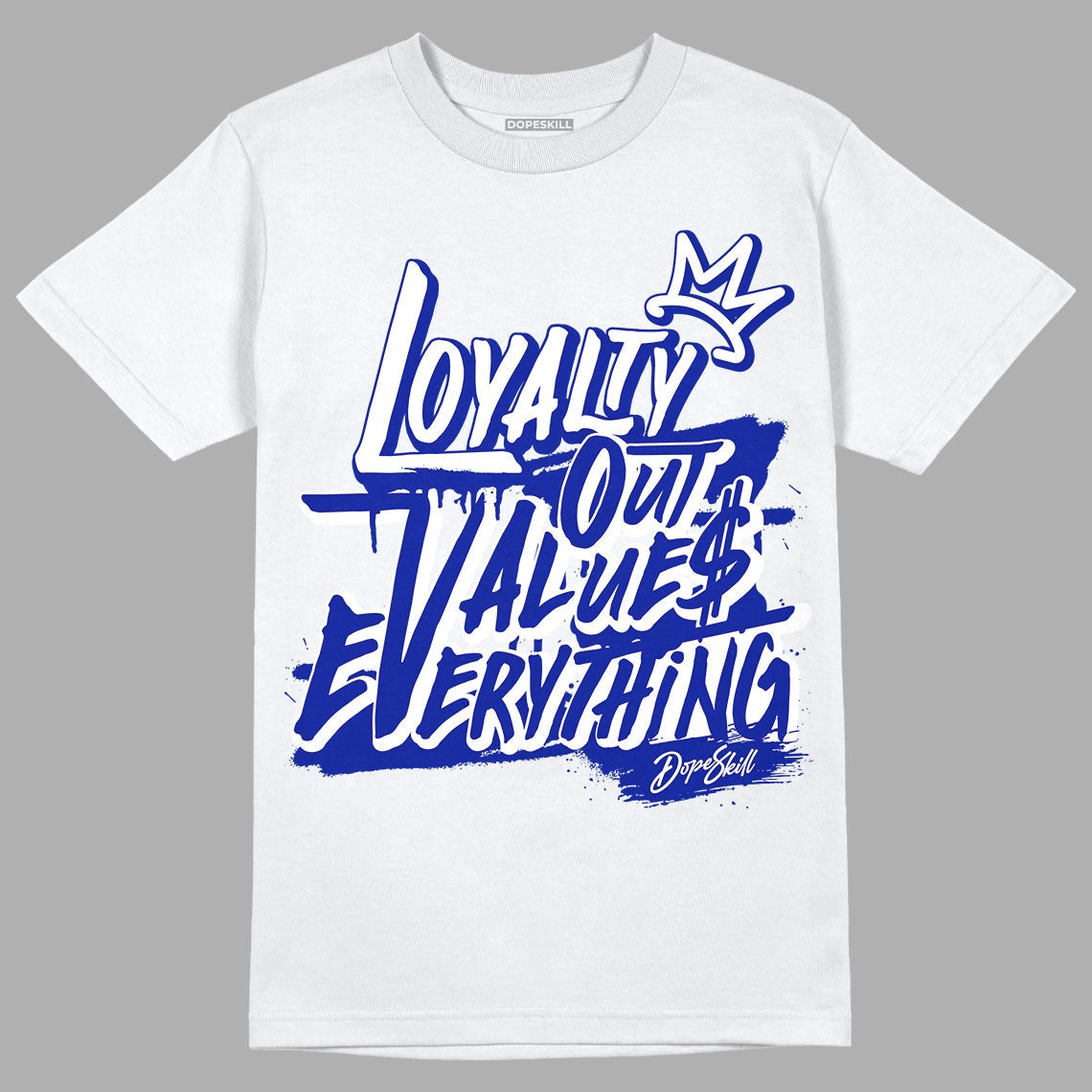 Racer Blue White Dunk Low DopeSkill T-Shirt LOVE Graphic