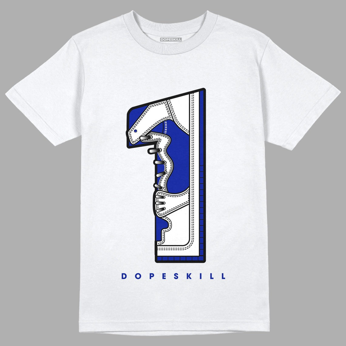 Racer Blue White Dunk Low DopeSkill T-Shirt No.1 Graphic