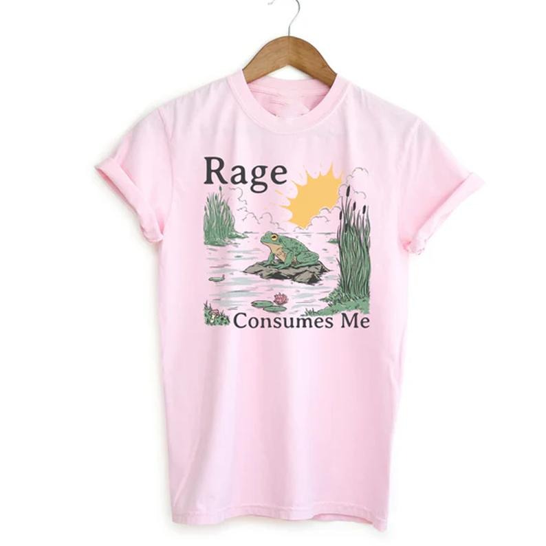 Rage Consumes Me Frog T-Shirt, Funny Frog Shirt, Meme Tee, Unisex Tee, Menswear, Menswear, Casual, Gift for her