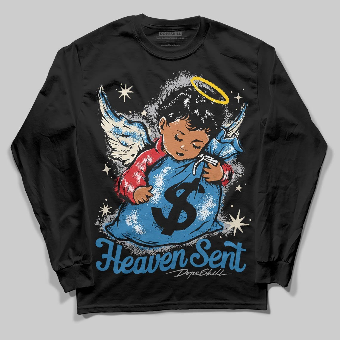 Rare Air 3s DopeSkill Long Sleeve T-Shirt Heaven Sent Graphic