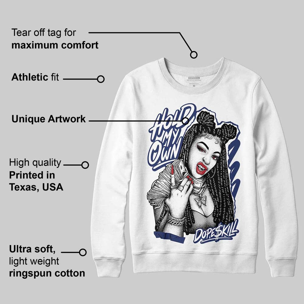 Rare Air Deep Royal Blue 1s DopeSkill Sweatshirt New H.M.O Graphic