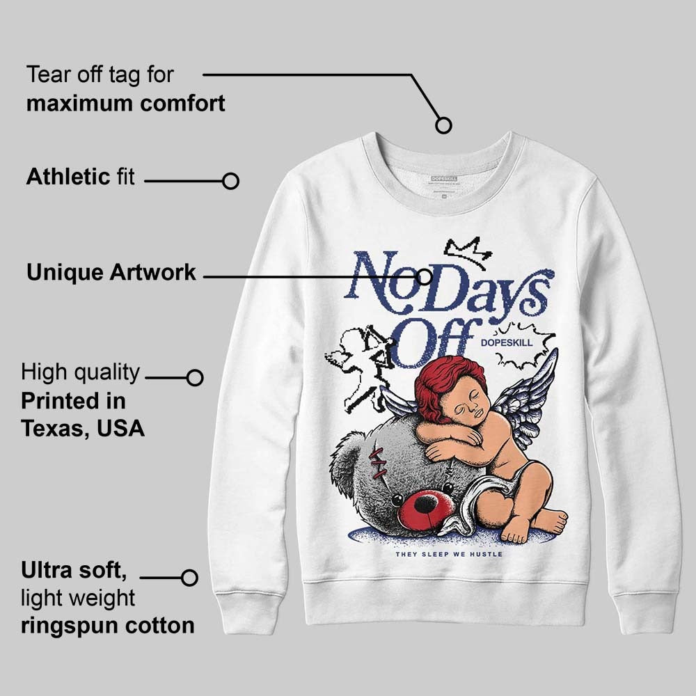 Rare Air Deep Royal Blue 1s DopeSkill Sweatshirt New No Days Off Graphic