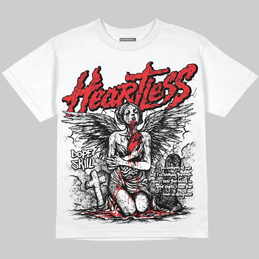 Red Cement 4S DopeSkill Oversize Print T-Shirt Heartless Graphic