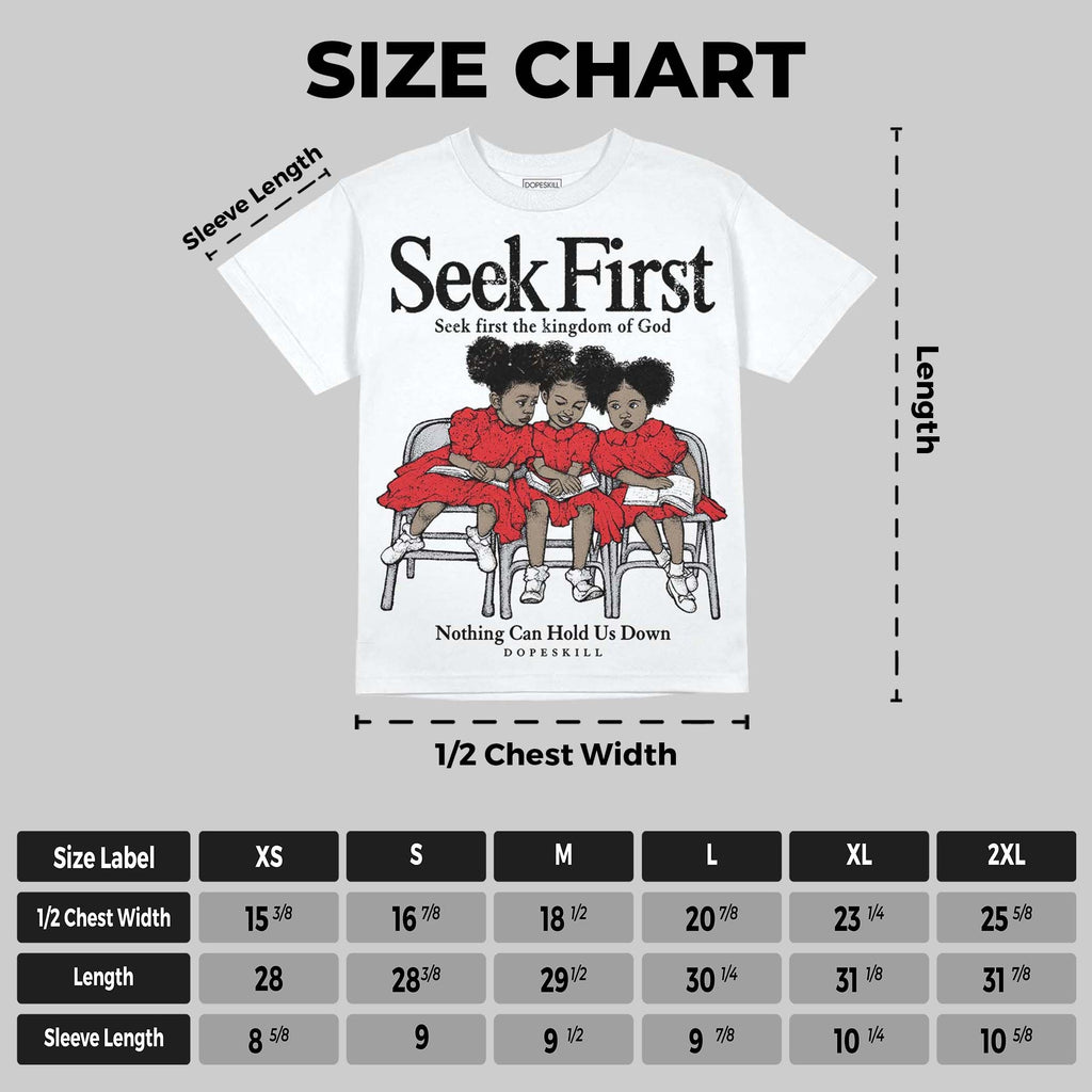 Red Cement 4s DopeSkill Oversize Print T-Shirt New Seek First Graphic