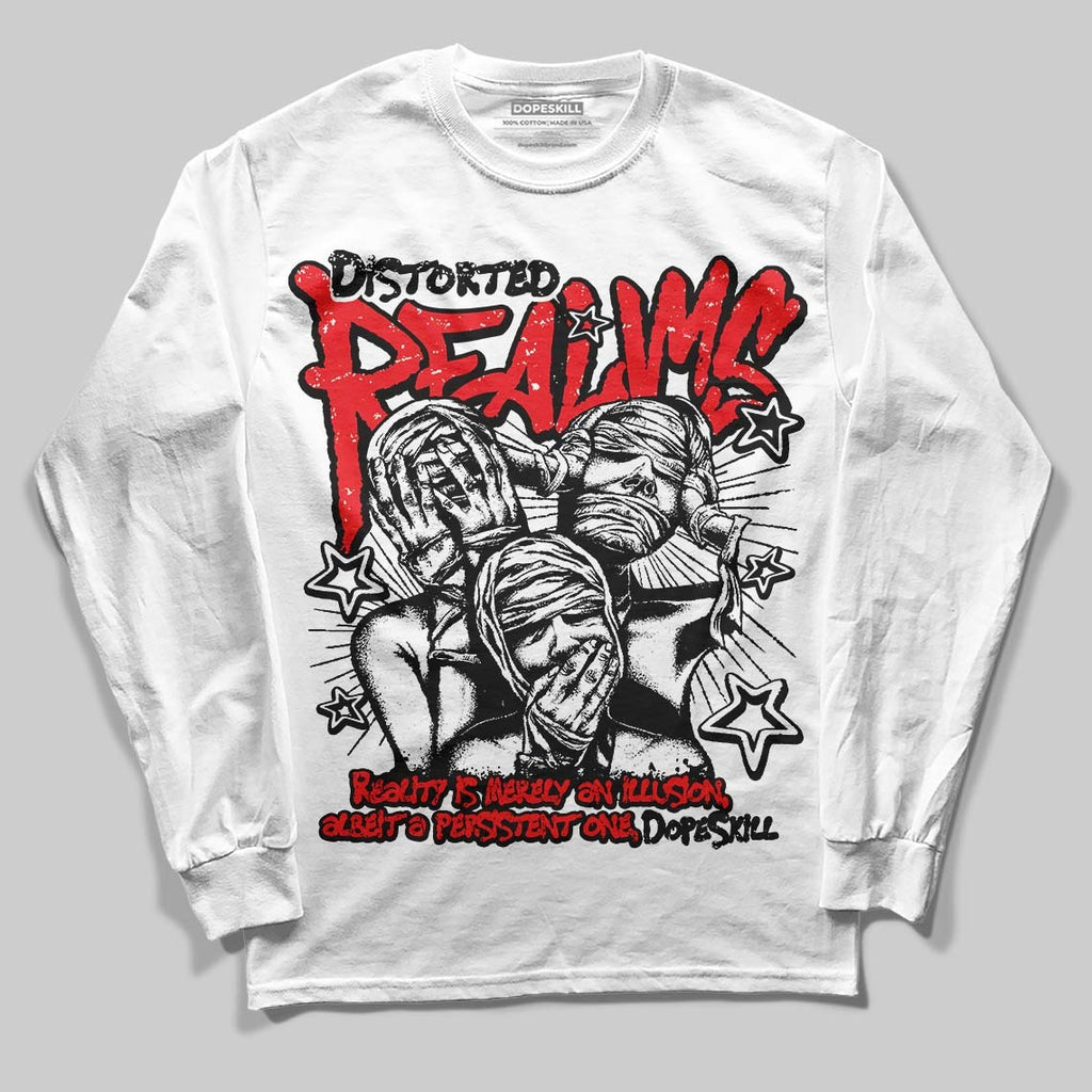 Red Collection DopeSkill Long Sleeve T-Shirt Distorted Realms Graphic