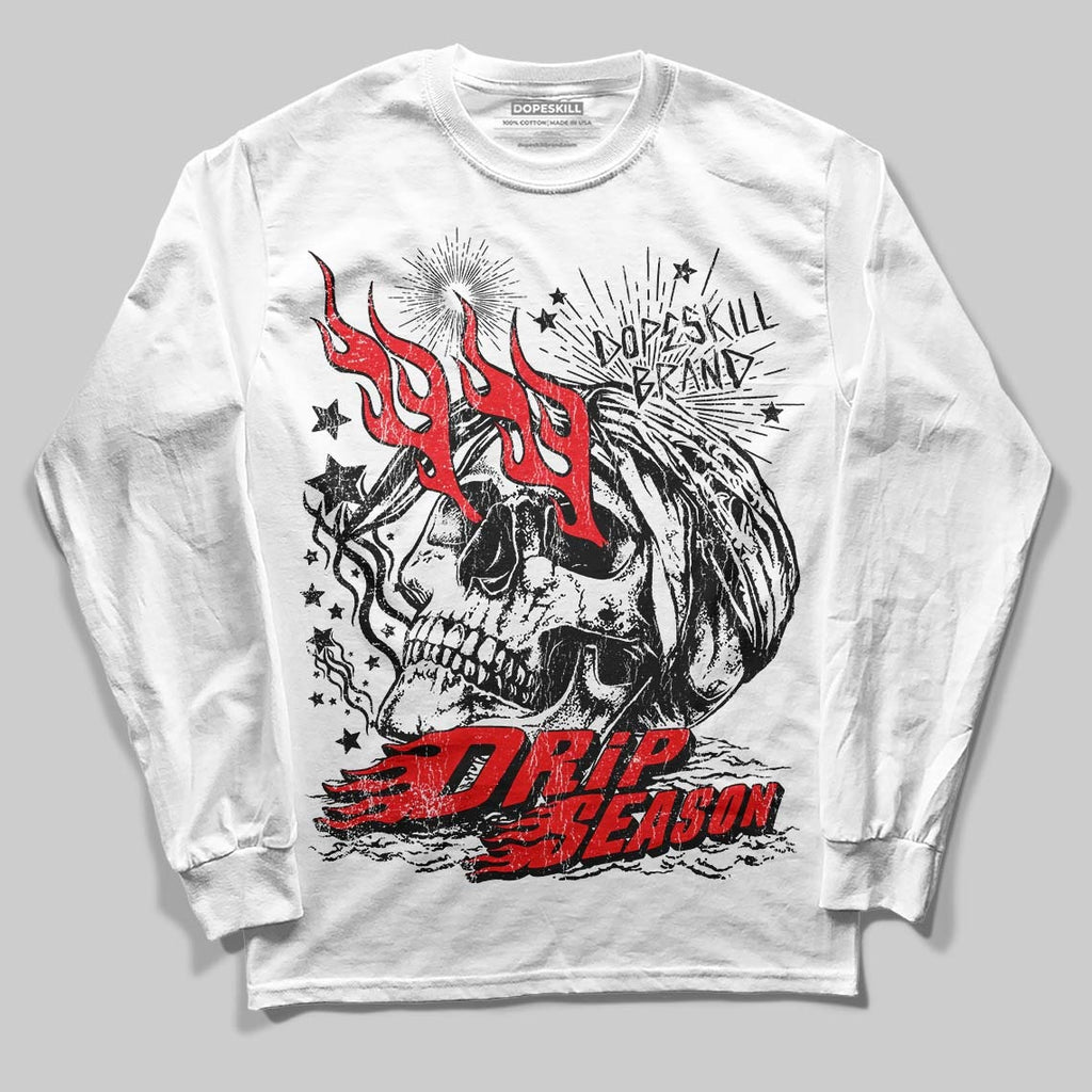 Red Collection DopeSkill Long Sleeve T-Shirt Drip Season Graphic