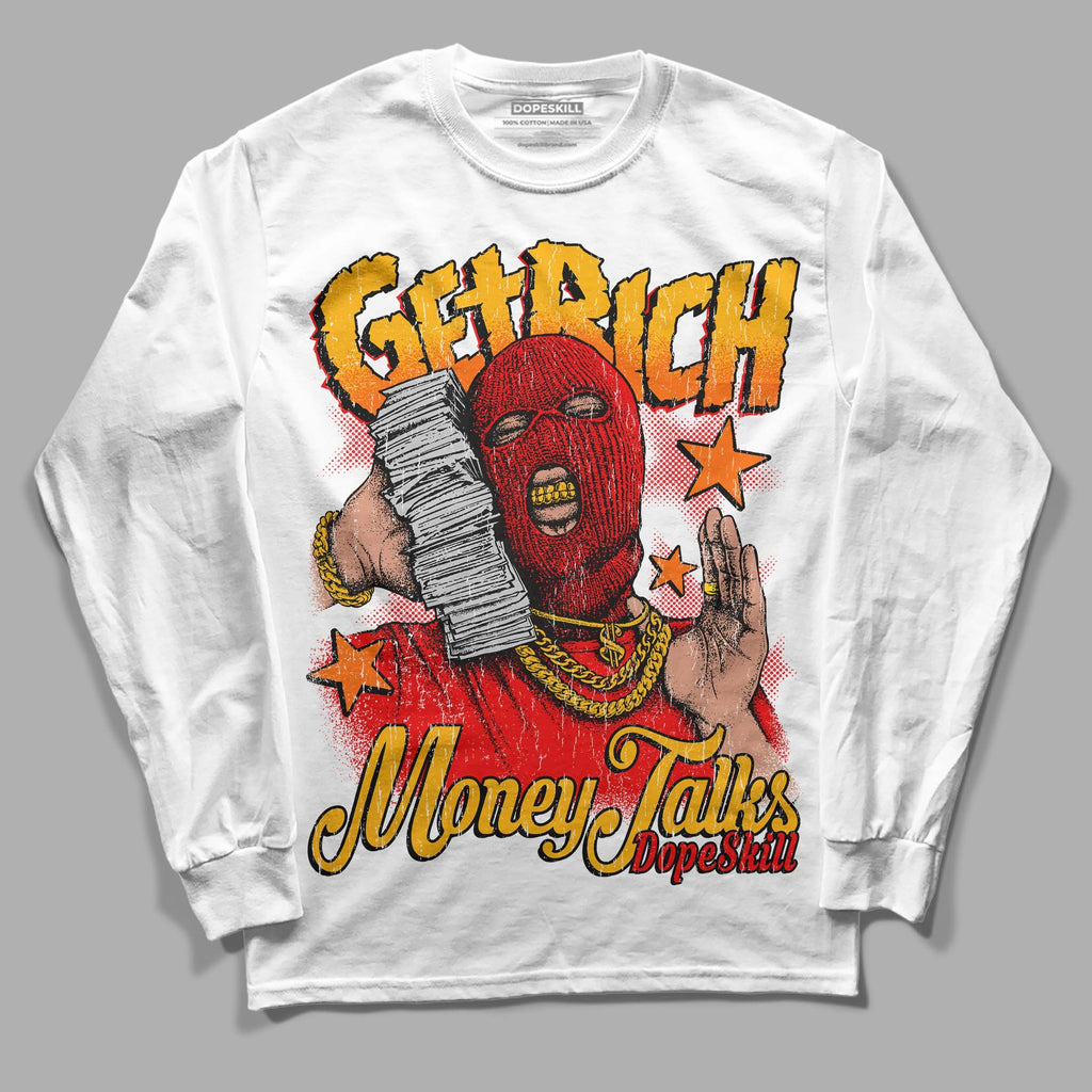 Red Collection DopeSkill Long Sleeve T-Shirt Get Rich Graphic