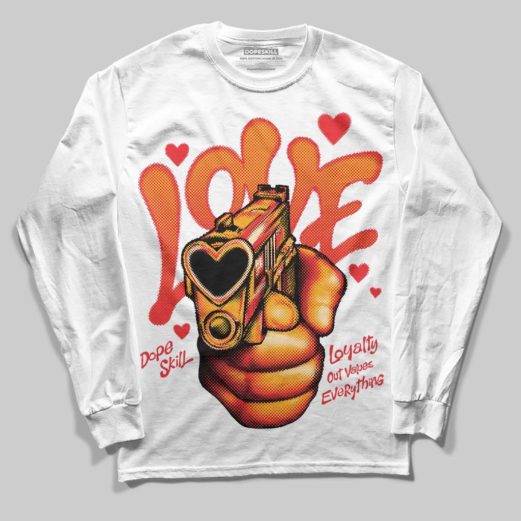 Red Collection DopeSkill Long Sleeve T-Shirt Love Shot Graphic
