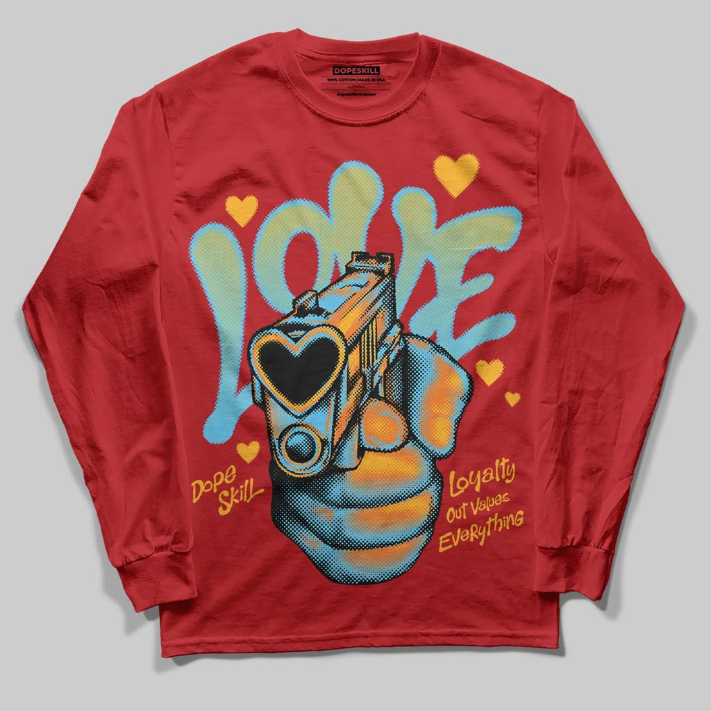 Red Collection DopeSkill Long Sleeve T-Shirt Love Shot Graphic