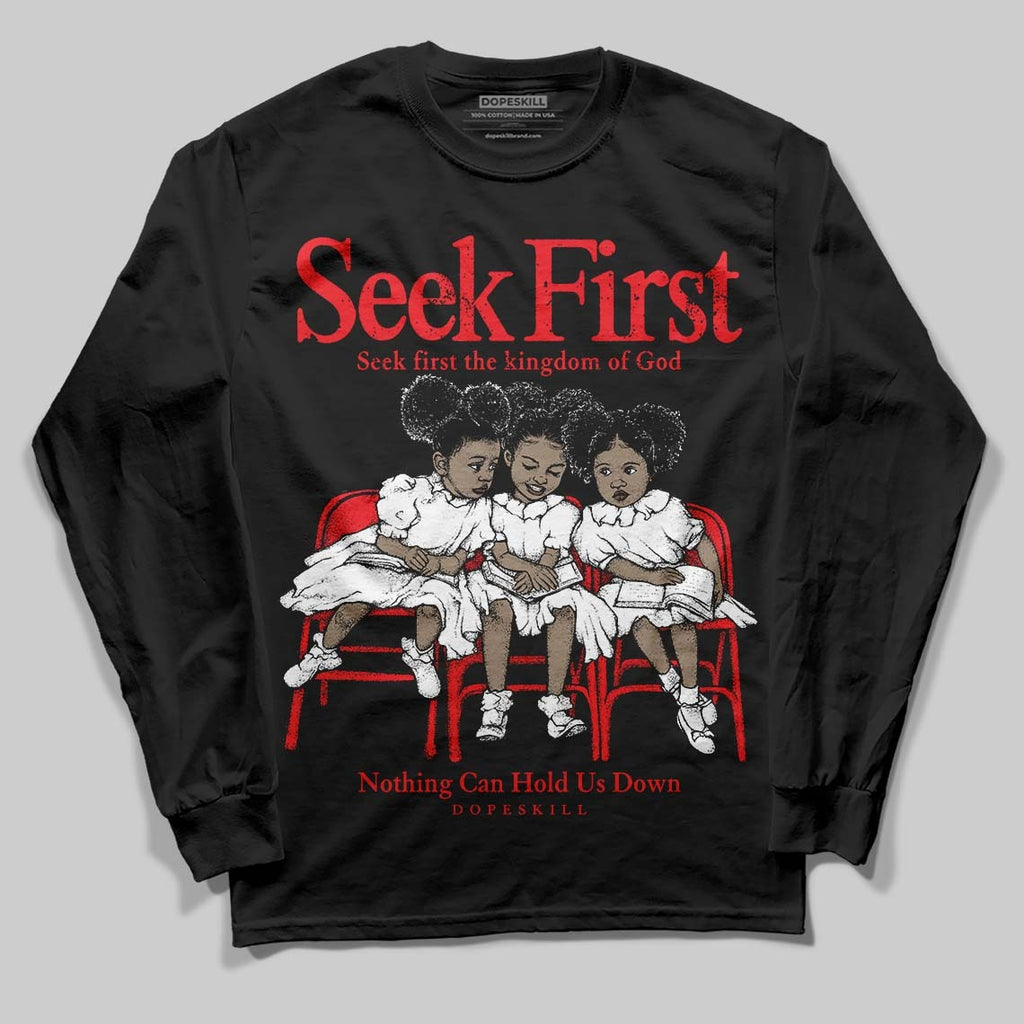 Red Collection DopeSkill Long Sleeve T-Shirt New Seek First Graphic