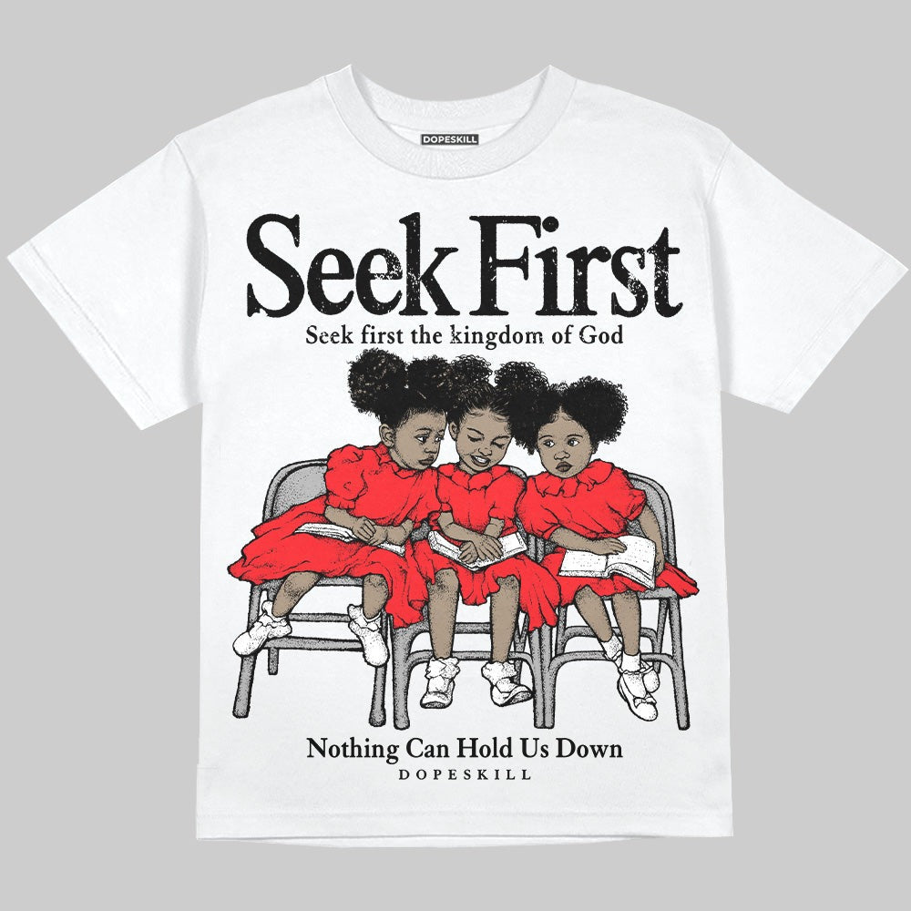 Red Collection DopeSkill Oversize Print T-Shirt New Seek First Graphic