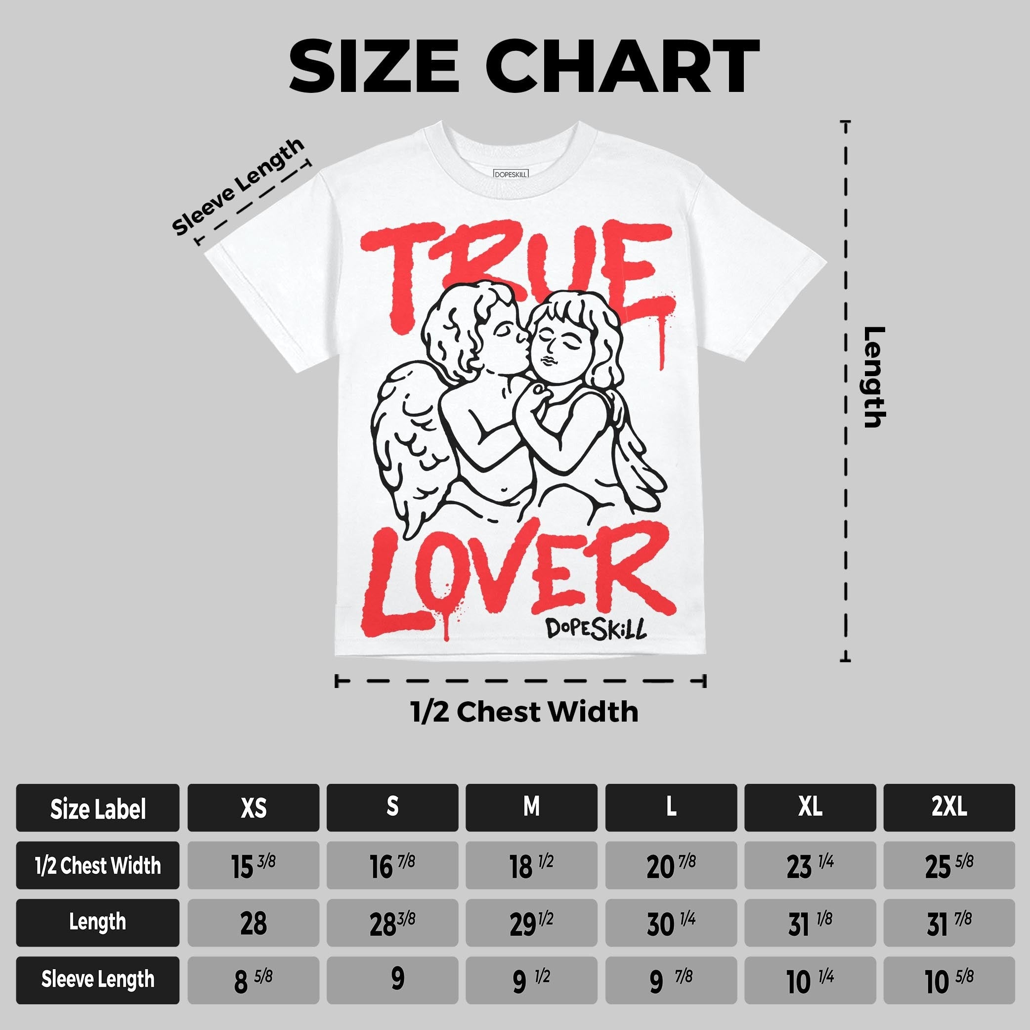 Red Collection DopeSkill Oversize Print T-Shirt True Lover Graphic