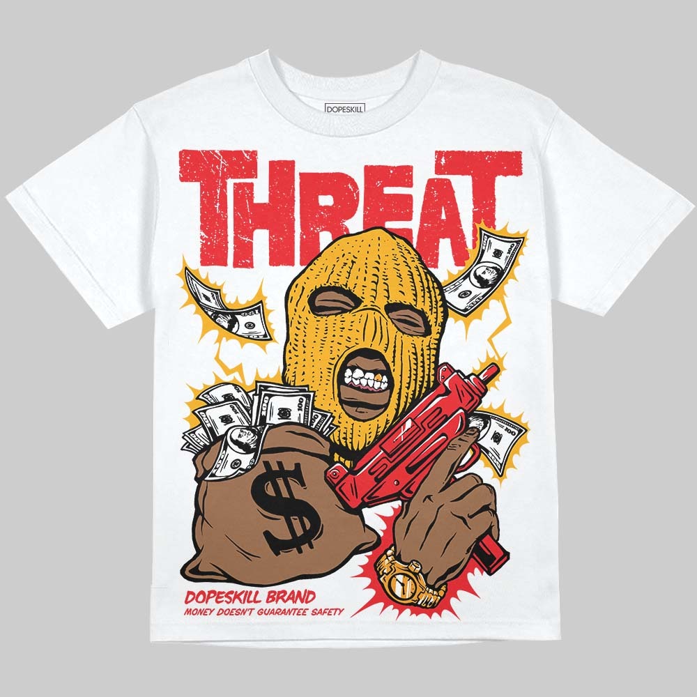 Red Collection DopeSkill Oversize Print T-Shirt Under Threat Graphic