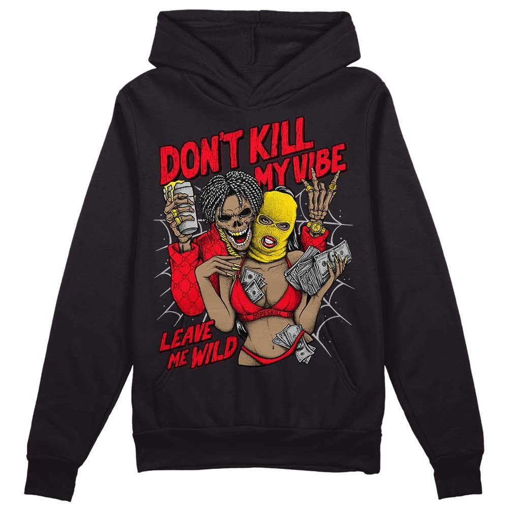 Red Thunder 4s DopeSkill Hoodie Sweatshirt Don't Kill My Vibe Graphic