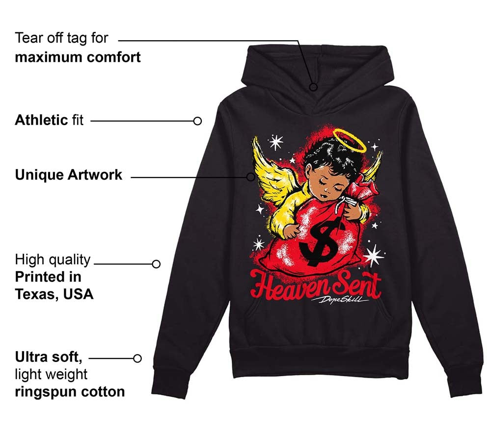 Red Thunder 4s DopeSkill Hoodie Sweatshirt Heaven Sent Graphic