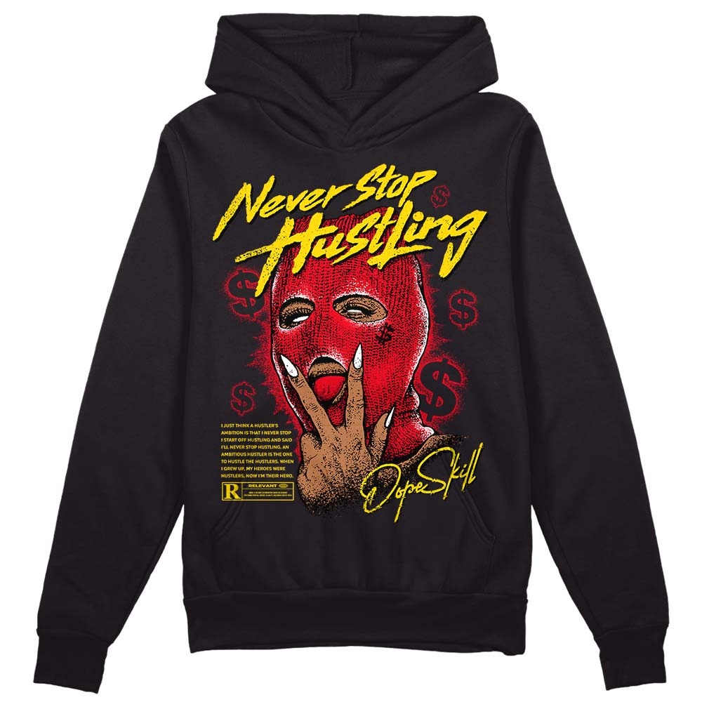 Red Thunder 4s DopeSkill Hoodie Sweatshirt Never Stop Hustling Graphic