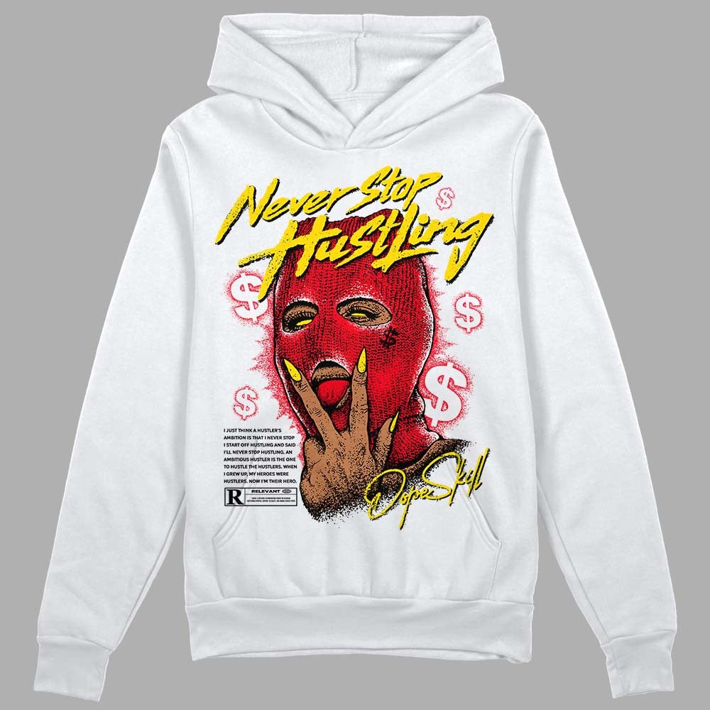 Red Thunder 4s DopeSkill Hoodie Sweatshirt Never Stop Hustling Graphic