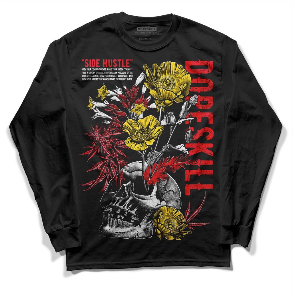 Red Thunder 4s DopeSkill Long Sleeve T-Shirt Side Hustle Graphic