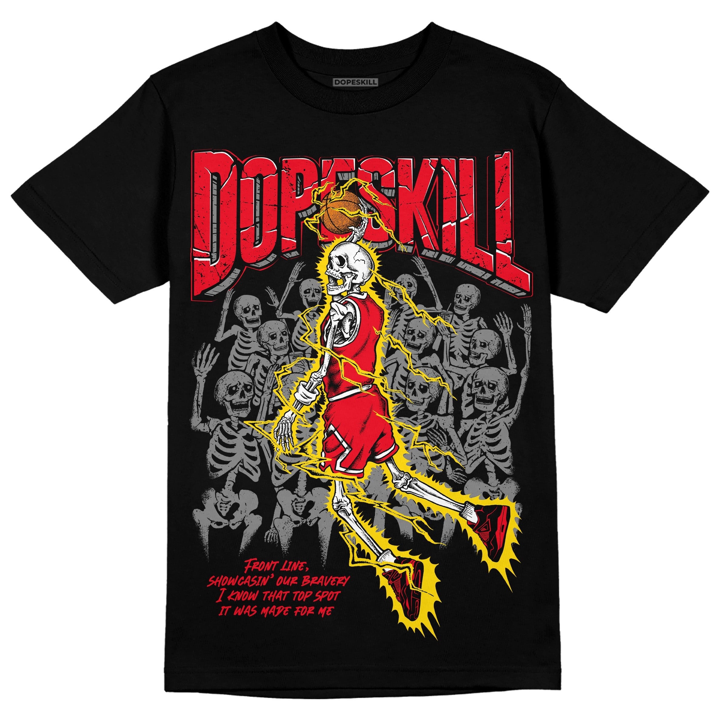 Red Thunder 4s DopeSkill T-shirt Thunder Dunk Graphic