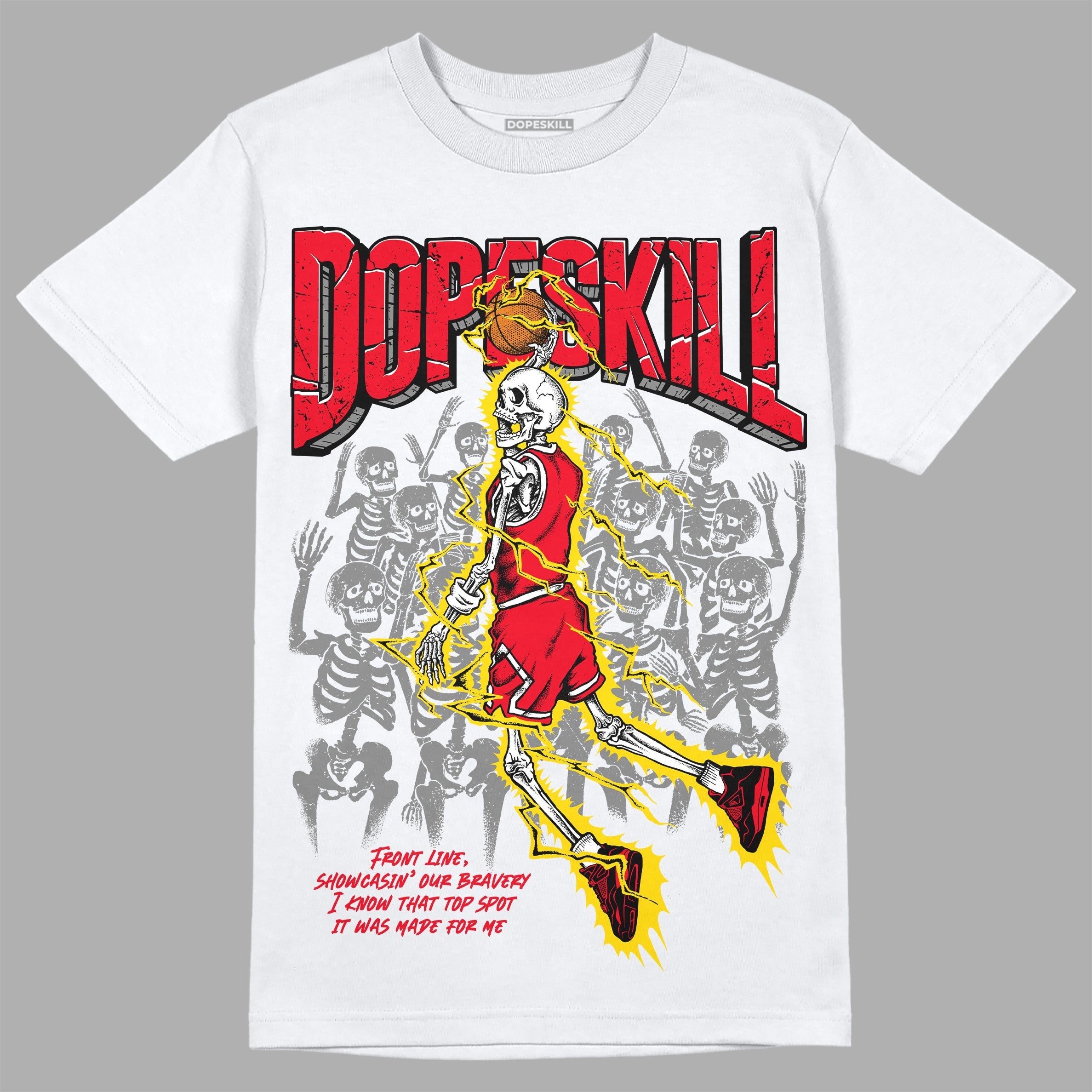 Red Thunder 4s DopeSkill T-shirt Thunder Dunk Graphic
