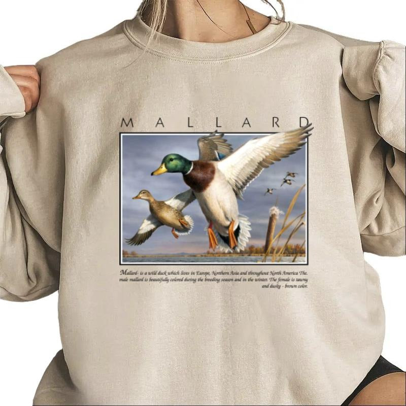 Retro 90s Mallard Duck Vintage Unisex T-shirts, Sweatshirt, Hoodie Cotton