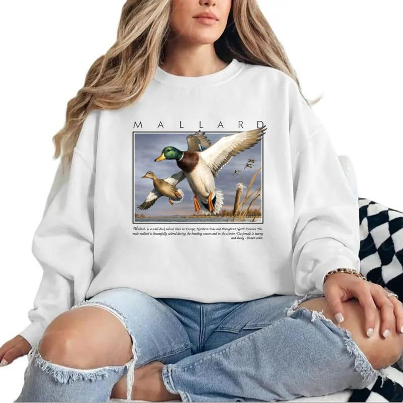 Retro 90s Mallard Duck Vintage Unisex T-shirts, Sweatshirt, Hoodie Cotton