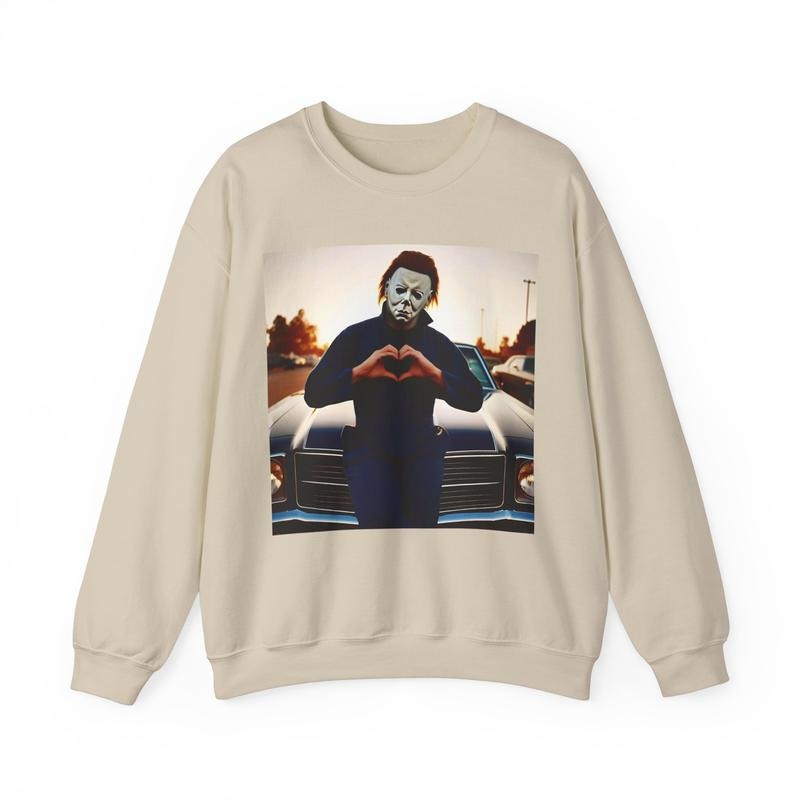 Retro 90s MichaelMeyers Halloween Heart Hands Shirt - Sweatshirt - Hoodie, Horro Movie Shirt, Myers Thriller Friday the 13th Horror, Halloween Shirt