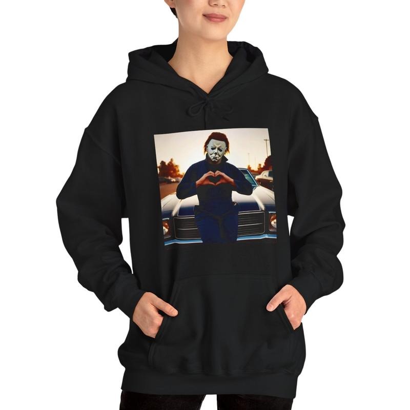 Retro 90s MichaelMeyers Halloween Heart Hands Shirt - Sweatshirt - Hoodie, Horro Movie Shirt, Myers Thriller Friday the 13th Horror, Halloween Shirt