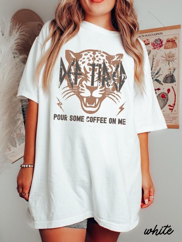 Retro Def Tired Tshirt, Coffee Graphic Tee, Coffee Love Shirt, Def Tired Sweatshirt, Coffee Sweatshirt, Mama Coffee T-Shirt Top Womenswear Streetwear