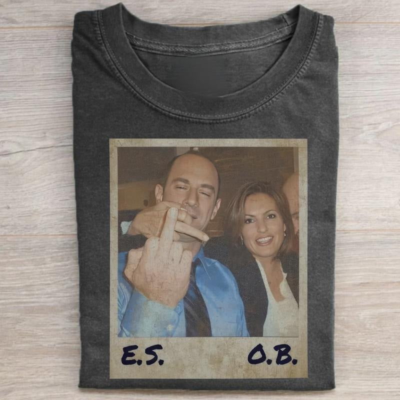 Retro Elliot Stabler And Olivia Benson, Law And Order SVU Movie Shirt - Top, Menswear