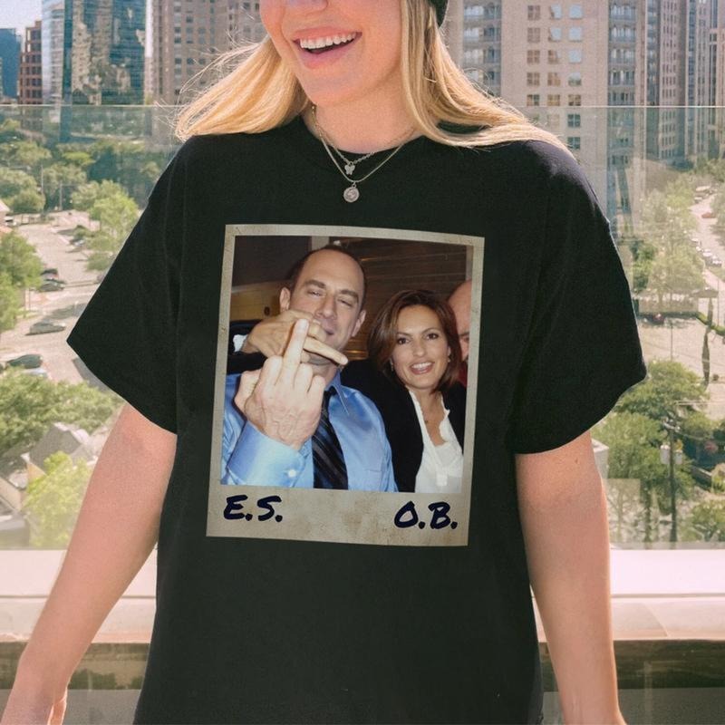 Retro Elliot Stabler And Olivia Benson, Law And Order SVU Movie Shirt - Top, Menswear