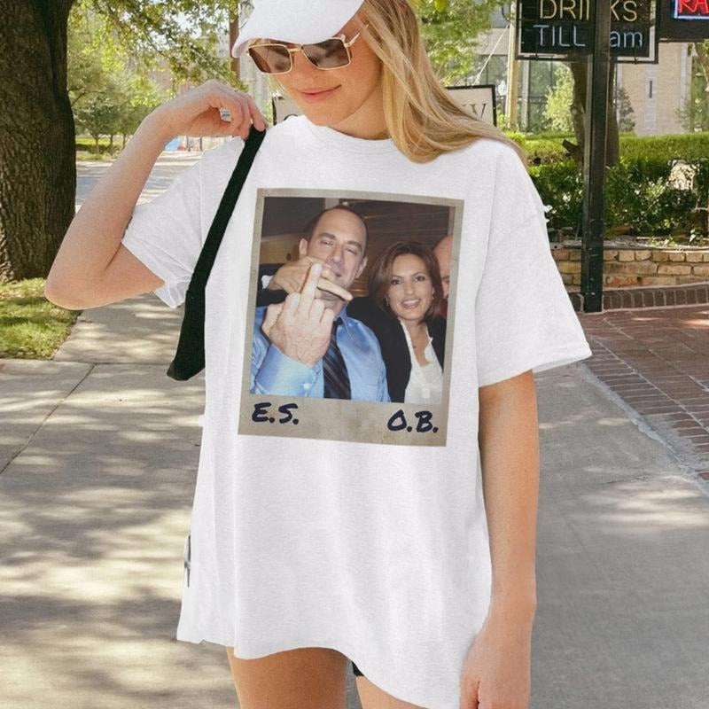 Retro Elliot Stabler And Olivia Benson, Law And Order SVU Movie Shirt - Top, Menswear