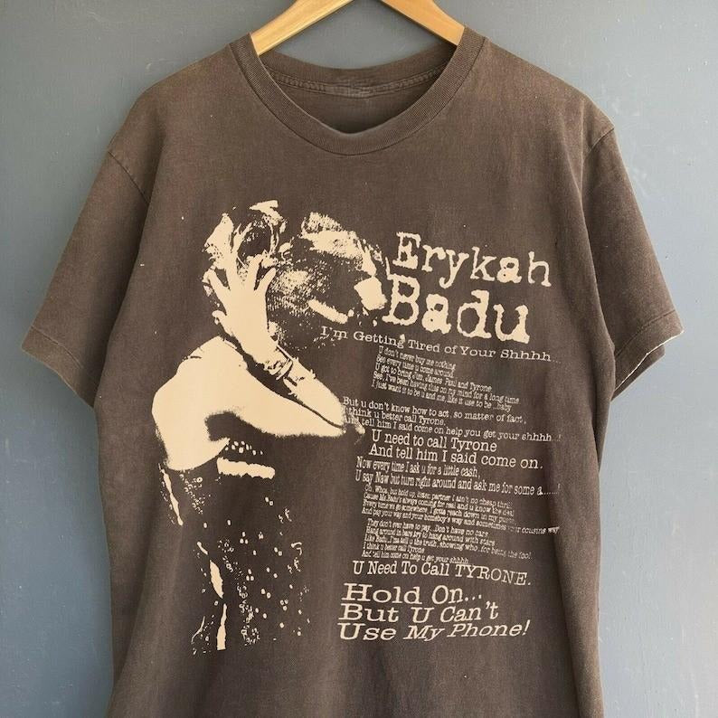 Retro Erykah Badu Shirt, Erykah Vintage Album Shirt, Badu Graphic Unisex Heavy Cotton T-shirt