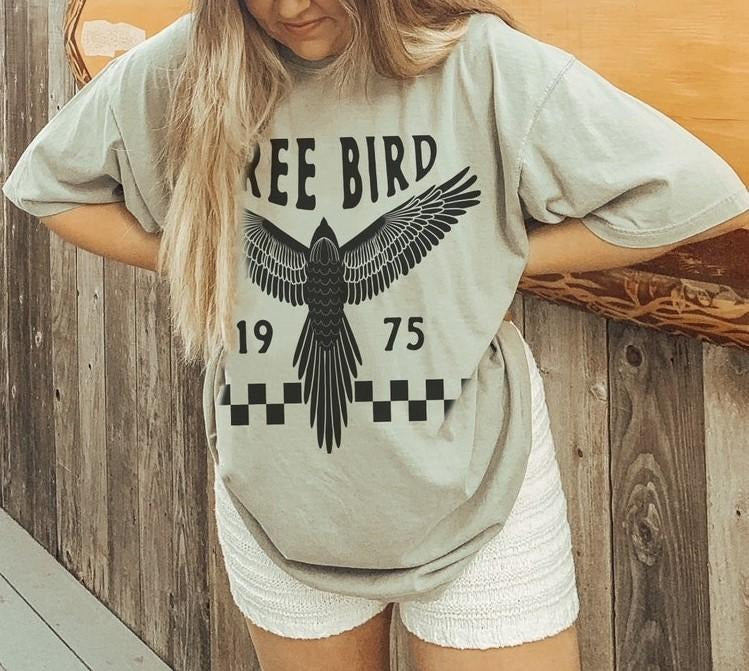 Retro Freebird Graphic Tee, Vintage Inspired T-Shirt, Boho Hippie Tee, Gift For Jugglers, Fashion Trends style 001