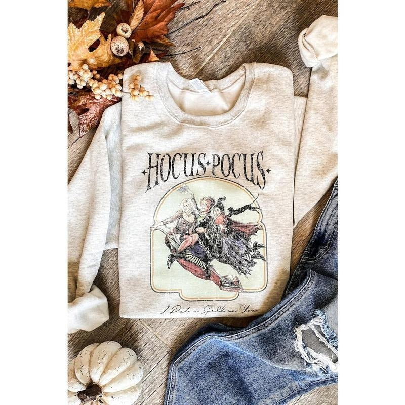 Retro Hocus Pocus Sweatshirt, Sanderson Pullover Sweatshirt, Halloween Sweatshirt, Halloween Horror Movie Shirt, Halloween Party, Halloween Gift, Halloween Sweater