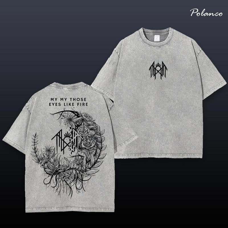 Retro Limited Sleep Token 8.56 Heavy Metal Shirt, Unisex Oversize Rock Band Washed Heavyweight Cotton T-shirt, Gift For Gothic, Gift For Punk , Gift For Grunge, Gift for Emo