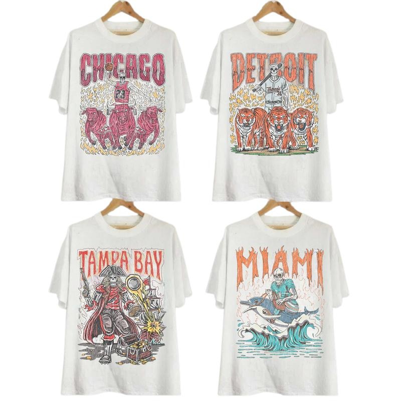 Retro Skeleton All Teams Football T-shirt, Gildan 5000 Unisex Crewneck Sport Classic T-Shirt All Teams Football, Menswear Soft Tee, Green Bay, Dallas, Pittsburgh, Las Vegas, New England, Philadelphia, Seattle, San Francisco, Kansas City VNS