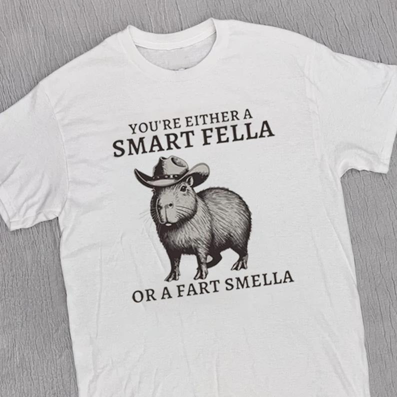 Retro Smart Fella Capybara 90s T-Shirt, Funny Capybara Vintage T-shirt, Vintage 90s Shirt, Vintage Distressed Tee, Funny Gift