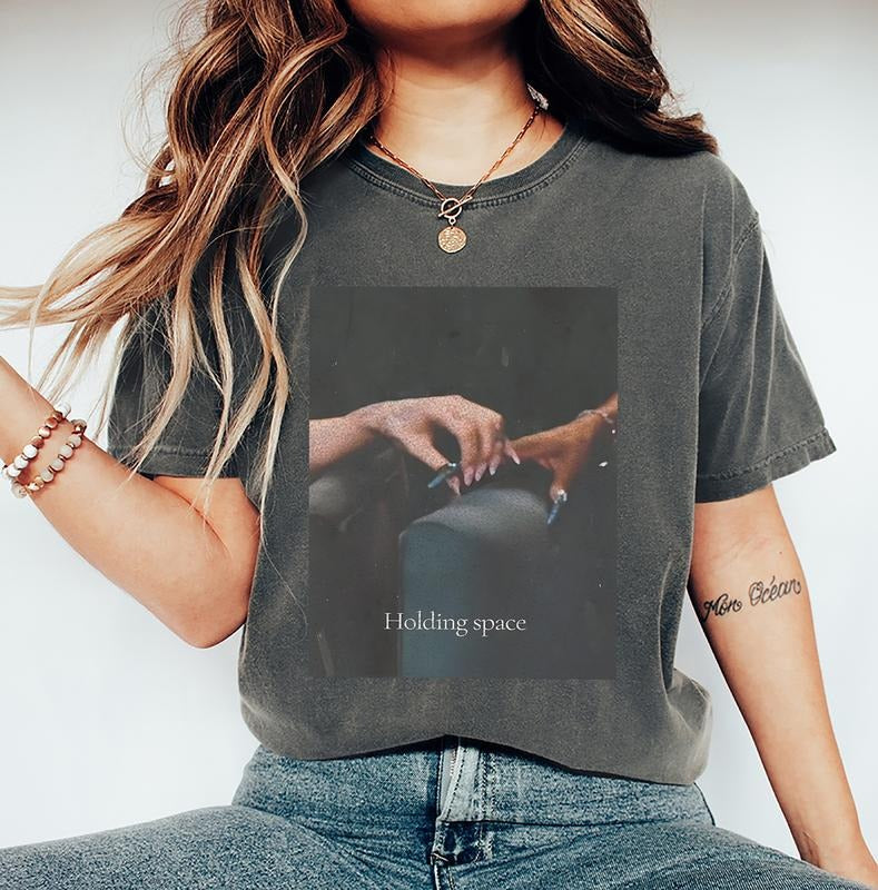 Retro Wicked Shirt, Holding Space Ariana Cynthia Finger Hold Defying Gravity Meme Wicked Movie Gift Broadway Shirt, Glinda Elphaba Shirt