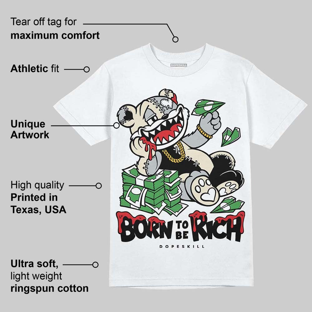 Reverse Metallic 5s DopeSkill T-Shirt Born To Be Rich Graphic