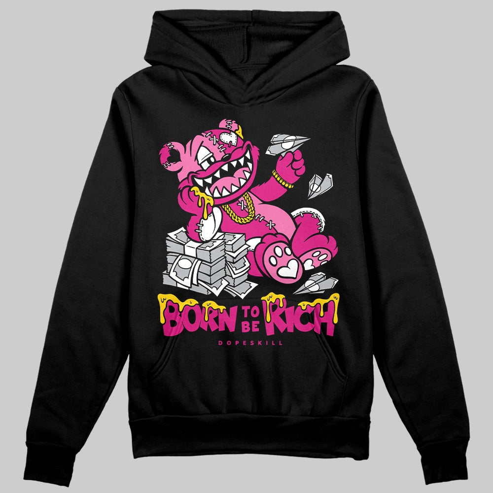Rick RO Pink Leather Sneakers DopeSkill Hoodie Sweatshirt Born To Be Rich Graphic