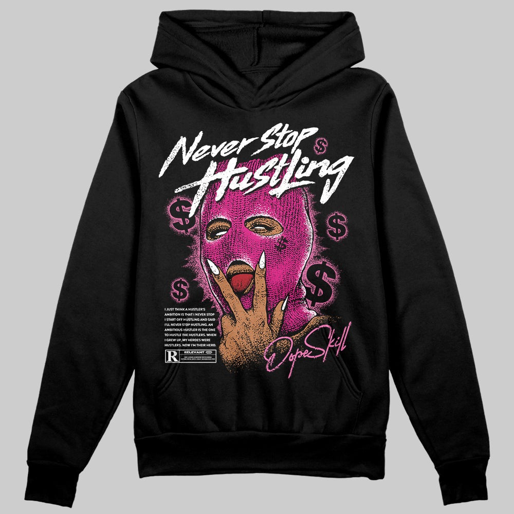 Rick RO Pink Leather Sneakers DopeSkill Hoodie Sweatshirt Never Stop Hustling Graphic