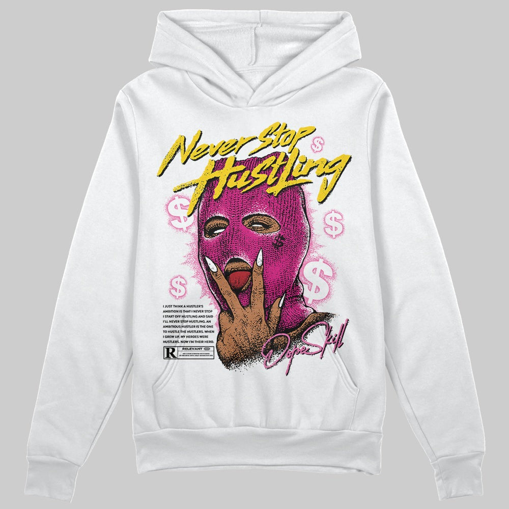 Rick RO Pink Leather Sneakers DopeSkill Hoodie Sweatshirt Never Stop Hustling Graphic