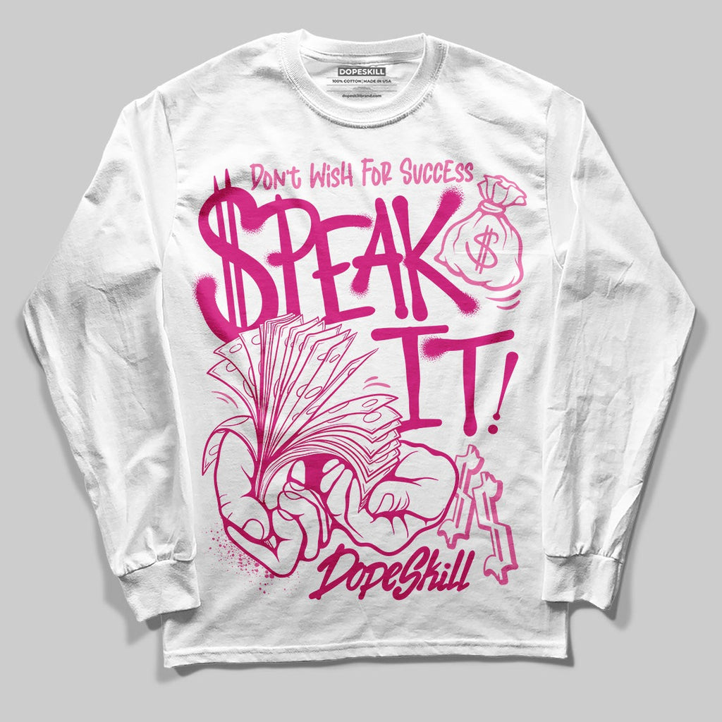 Rick RO Pink Leather Sneakers DopeSkill Long Sleeve T-Shirt Speak It Graphic