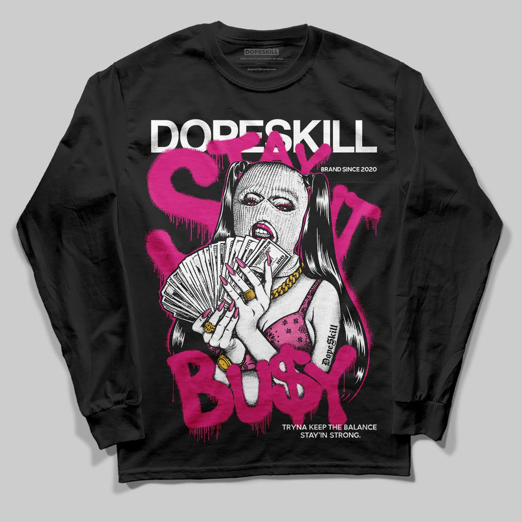 Rick RO Pink Leather Sneakers DopeSkill Long Sleeve T-Shirt Stay It Busy Graphic