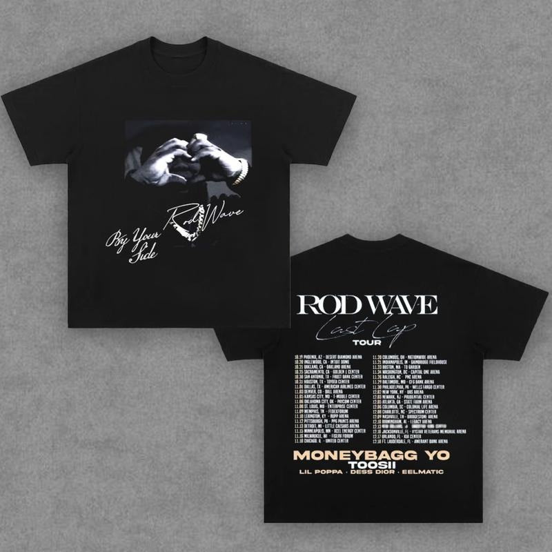 Rod Wave By Your Side Shirt, Rod Wave tour 2024 Shirt Cotton Unisex Shirt Rap Shirt Rapper Rap Tee Hiphop Shirt Music Tour Merch Gift for Him Gift For