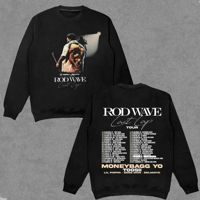 Rod Wave Last Lap Sweatshirts,  Graphic T-Shirt, Rapper Shirt Rap Tee, Vintage Y2K, Hoodie, Sweatshirt Clothing Cotton