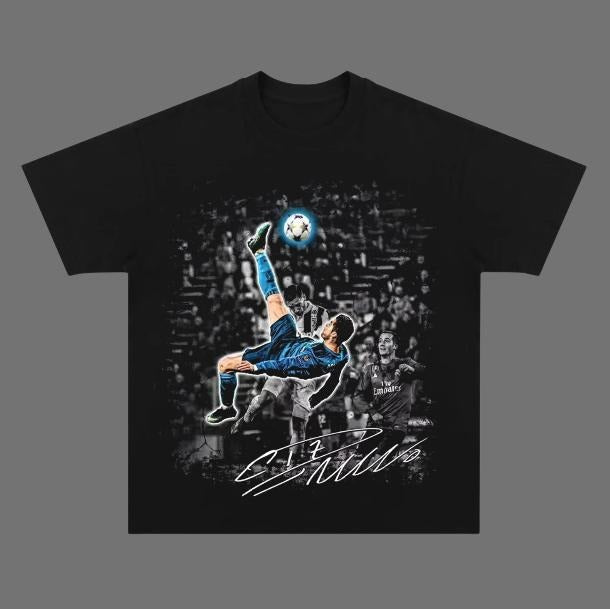 Ronaldo Kick T-Shirt, Ronaldo Vintage Tee, Unisex Soccer Shirt, Sport Graphic Tees, Menswear Womenswear Streetwear